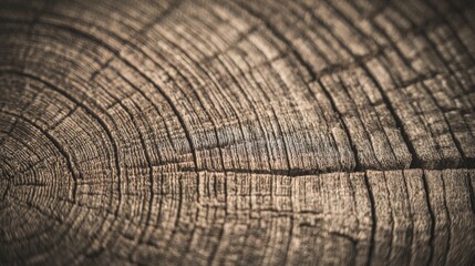 Fototapeta premium section. Close-up of ancient tree rings, intricate wood grain patterns in rich brown tones. gardening catalogs, home-decor guides, designed for home decor and floral branding, used by radiologists. 