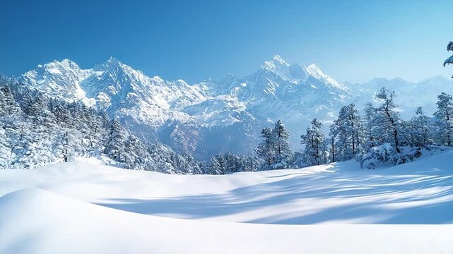 peaks and alpine meadows in auli uttarakhand india video