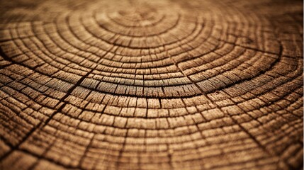 section. Close-up of ancient tree rings, intricate wood grain patterns in rich brown tones. gardening catalogs, home-decor guides, designed for home decor and floral branding, used by radiologists.

