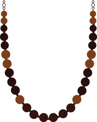 Stylish beaded necklace in brown tones for fashion accessory designs or elegant jewelry concepts, perfect for social media or boutique promotions