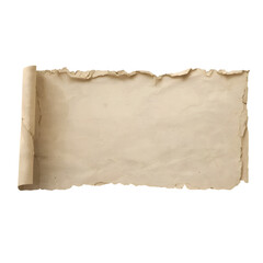 Realistic Torn Paper Scrap Isolated on Transparent Background PNG for Collage and Design Mockups