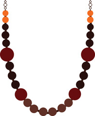 Stunning beaded necklace illustration with a modern, elegant design, perfect for jewelry store ads and fashion blogs featuring the latest trends