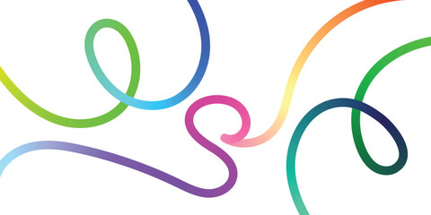 Vibrant Abstract Lines Intertwining on a Black Background. A dynamic image featuring interwoven, colorful lines in various shades of the rainbow against a solid black backdrop.