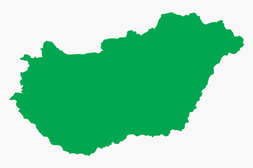 Obraz premium Vector graphic artwork suitable for print and web containing flat detailed map of HUNGARY