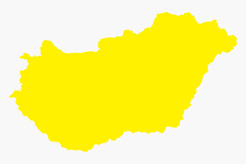 Fototapeta premium Vector graphic artwork suitable for print and web containing flat detailed map of HUNGARY