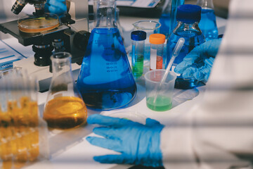 Researchers working in the clinical laboratory