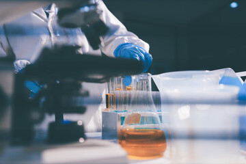 Researchers working in the clinical laboratory