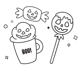 Halloween decorations vector illustration