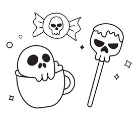 Halloween decorations vector illustration