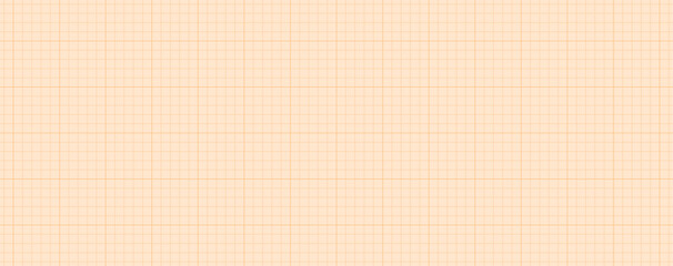 Background of orange graph paper with a precise square grid