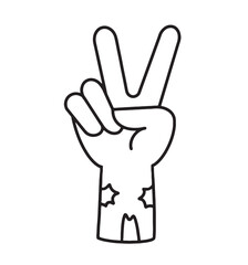 halloween day spoky hand vector illustration