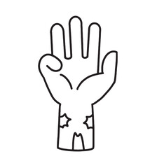 halloween day spoky hand vector illustration