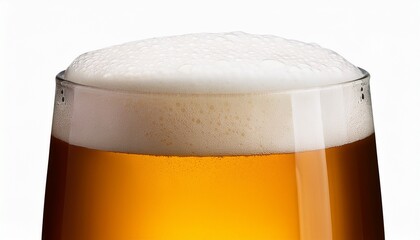 Full Beer Glass With Foam Isolated On Transparent Background