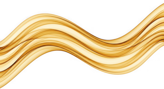 Flowing golden abstract waves create dynamic modern design element