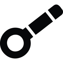 Magnifying glass icon, search symbol in black and white zoom magnifier find investigation research discovery