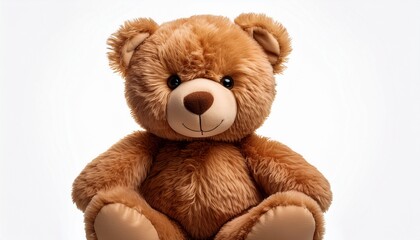 Fototapeta premium Cute Brown Teddy Bear Stuffed Animal Isolated On A Transparent Background