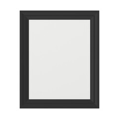 black picture frame with white background, perfect for art or photography