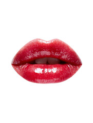 Obraz premium red lips isolated