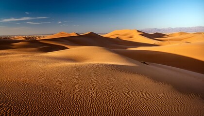Golden Textured Sand Dunes With Subtle Shadows Perfect For Conveying Desert Landscapes And Natural Environments
