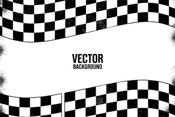 Obraz premium Vintage Racing Flag Monochrome Background