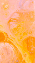 Colorful Abstract Liquid Flow with Vibrant Peach and Orange Hues