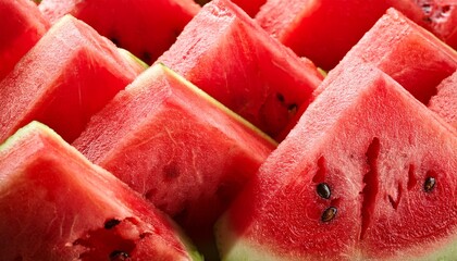 Fresh Watermelon Slices Background