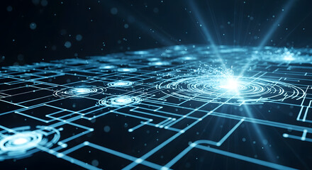 Future Tech Light Grid Vol. 14 – Abstract Digital Network Background