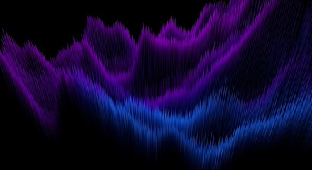 Abstract purple and blue sound wave