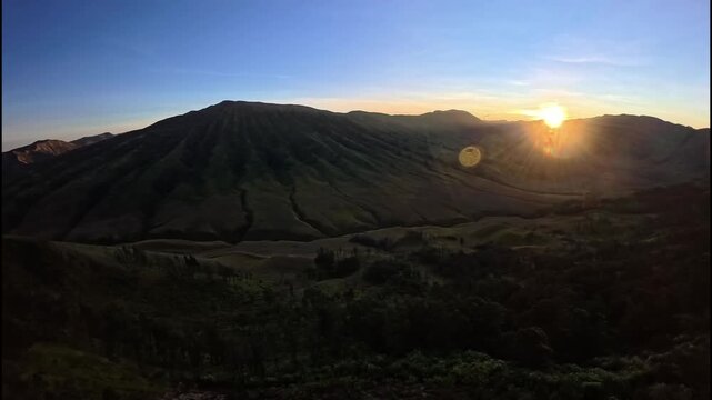 Bromo tourism landscape footage east java indonesia