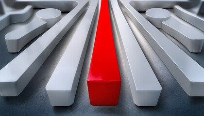 Challenging The Status Quo One Red Piece Against The Gray