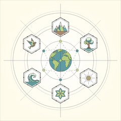 vector illustration of a world map
