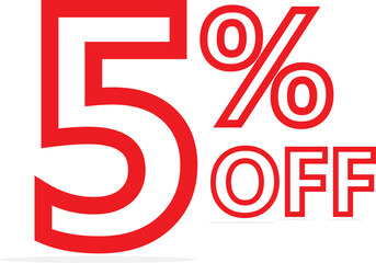 Fototapeta premium Discount Up To 5% Off. This is an single icon.