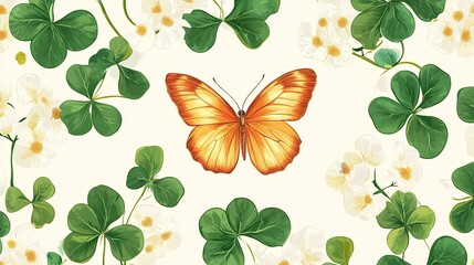 pattern, flower, floral, seamless, vector, leaf, flowers,