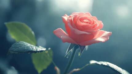 rose, flower, red, isolated, love, nature, 