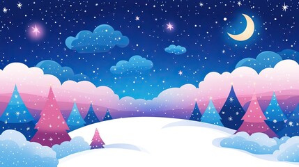 sky, night, light, stars, christmas, clouds, 