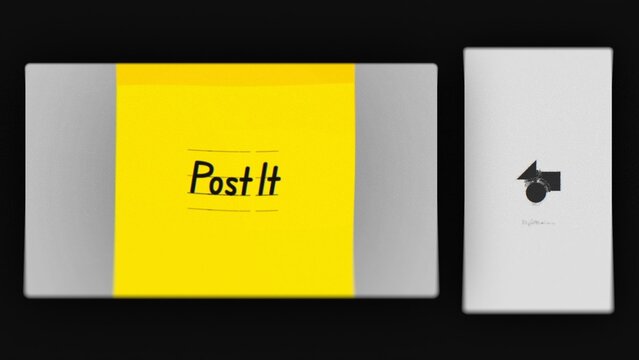 Post it Match Cut Transition Documentary Style Filler - Quick Intro With Text And Logo (Horizontal, Vertical, Square)