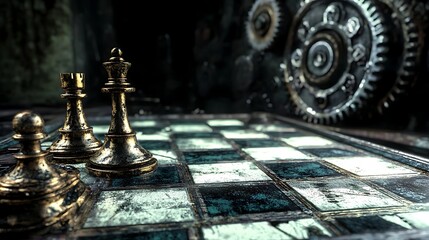 Antique pocket watch and brass clock with gold decoration displaying vintage metal ornament and detail