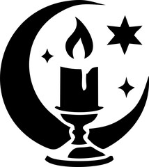 Beautiful Ramadan Light Candle Decoration with Glowing Lantern Ambience