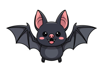 Vector art of cute cartoon bat flying, a charming illustration for halloween or childrens designs