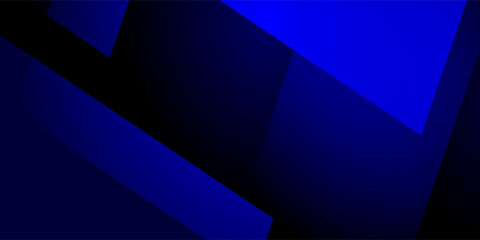 Fototapeta premium Abstract Geometric Background with Diagonal Blue and Black Gradient Shapes. Ideal for use in digital media, presentations, website headers, technology branding, or minimalist design projects.