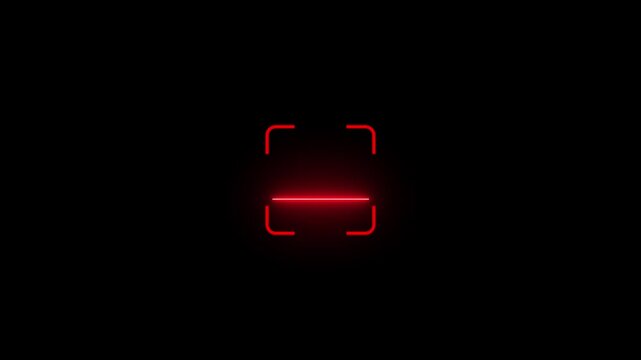 scanner icon animation isolated scanner neon shine icon animation .fingerprint biometric scanning animation. Biometric scanning animation. Motion graphics of Identity concept. - Powered by Adobe