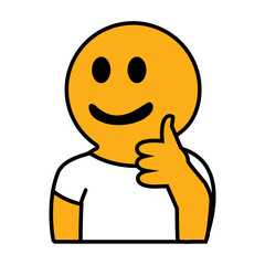 Enjoying a moment of happiness with a thumbs up