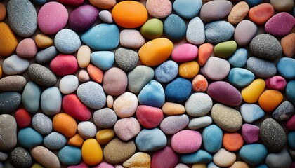 Colorful Pebble Stone Wall Texture