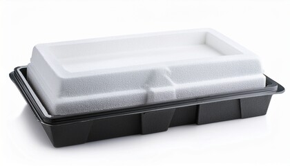Fototapeta premium Shockproof Styrofoam Packing Box Isolated On White Background