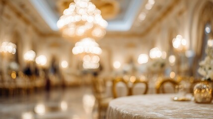 Luxury Banquet Hall with Chandeliers