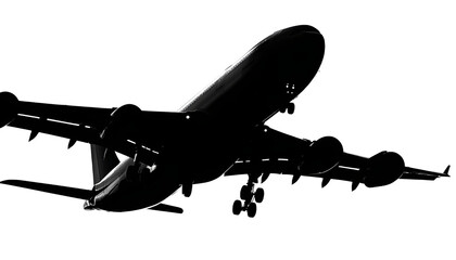 Naklejka premium Plane silhouette photography transportation aircraft airplane.