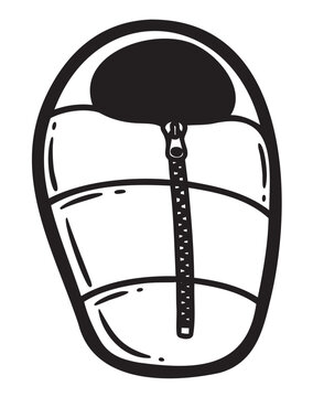 black sleeping bag top view clip art preview