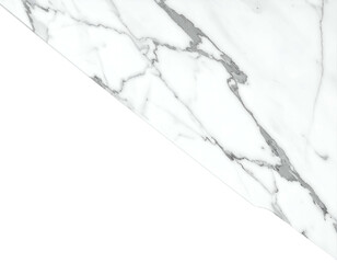 Fototapeta premium Diagonal, natural marble texture with white and gray veining set against a black backdrop