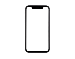 A sleek, black mobile communication device, screen off, centered against a dark background