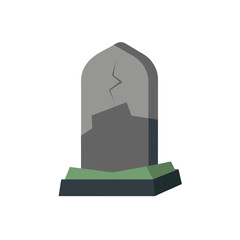 broken tombstone icon clipart vector on transparent background